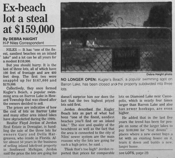 Reids Pavilion (Reids Casino) - 1979 Article On Lots Being Sold